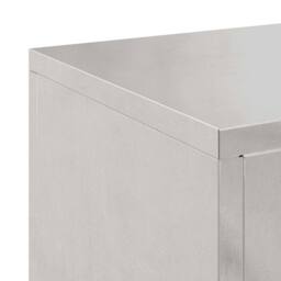 Berkfield Home Outdoor Plant Stands Pillar 2 pcs 24x24x35 cm Stainless Steel in Silver - Size: 24 x 24 x 35 cm - thumbnail 8