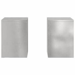 Berkfield Home Outdoor Plant Stands Pillar 2 pcs 24x24x35 cm Stainless Steel in Silver - Size: 24 x 24 x 35 cm - thumbnail 6