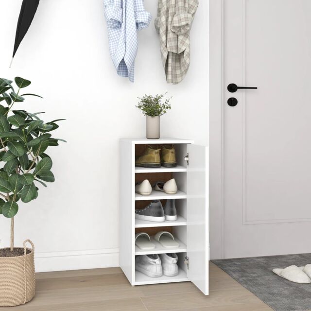 Berkfield Home Shoe Cabinet White 32x35x70 cm Engineered Wood - Size: 32 x 35 x 70 cm - image 1