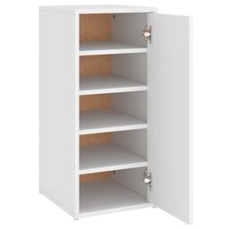 Berkfield Home Shoe Cabinet White 32x35x70 cm Engineered Wood - Size: 32 x 35 x 70 cm - thumbnail 2