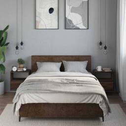 Berkfield Home Wall-mounted Bedside Cabinets 2 pcs Brown Oak 40x31x39.5 cm - thumbnail 3
