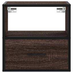 Berkfield Home Wall-mounted Bedside Cabinets 2 pcs Brown Oak 40x31x39.5 cm - thumbnail 5