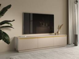 Vente-unique Wall - Mounted Or Freestanding TV Unit With 3 Doors In MDF - Beige and - thumbnail 4