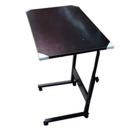 Nordara Height Adjustable Mobile Overbed Desk Laptop Stand Shelf in Black - thumbnail 4