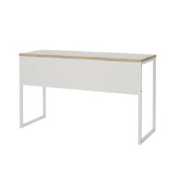 CALICOSY Desk With 1 Drawer & Metal Legs, 130 Cm Wide - FUNCTION in White - thumbnail 8