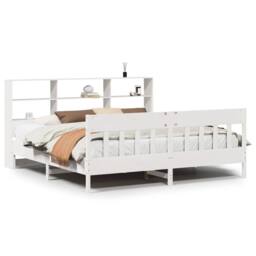 Berkfield Home Beautiful Bed Frame without Mattress White 180x200 cm Super King - thumbnail 3