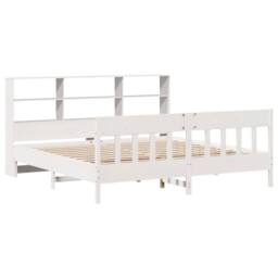 Berkfield Home Beautiful Bed Frame without Mattress White 180x200 cm Super King - thumbnail 1
