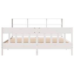 Berkfield Home Beautiful Bed Frame without Mattress White 180x200 cm Super King - thumbnail 4