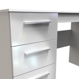 Ready Assembled 2 U Trent 3 Drawer Desk (Ready Assembled) in Mid Grey - thumbnail 4