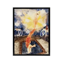 "Artery8 Two Acrobats in Red Tights Charles Demuth Framed Canvas Wall Art Print - Size: W18"" x H24""" - thumbnail 1