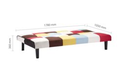 Birlea Velvet Sofa Bed Aurora 3 Seater Settee Modern Fabric - thumbnail 6