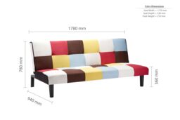 Birlea Velvet Sofa Bed Aurora 3 Seater Settee Modern Fabric - thumbnail 5