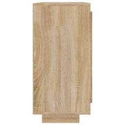 Berkfield Home Sideboard Sonoma Oak 92x35x75 cm Engineered Wood in Brown - Size: 92 x 35 x 75 cm - thumbnail 6