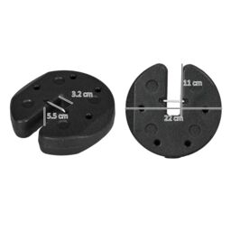 OUTSUNNY 12KG Gazebo Weights Set of 4 with Reinforce Pins for Canopies Marquees Tents in Black - thumbnail 3