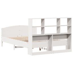 Berkfield Home Bookcase Bed without Mattress White 160x200cm Solid Wood Pine - Size: 160x200 cm - thumbnail 6