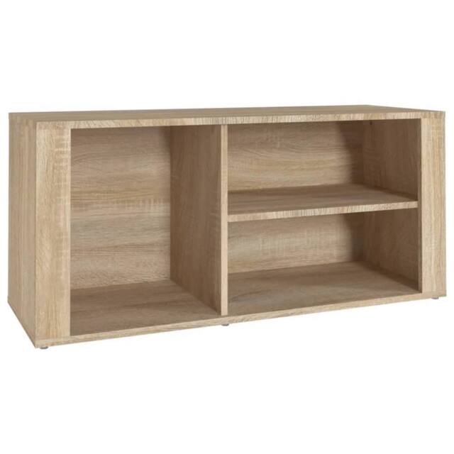 Berkfield Home Shoe Cabinet Sonoma Oak 100x35x45 cm Engineered Wood in Beige - Size: 100 x 35 x 45 cm - image 1