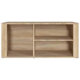 Berkfield Home Shoe Cabinet Sonoma Oak 100x35x45 cm Engineered Wood in Beige - Size: 100 x 35 x 45 cm - thumbnail 5