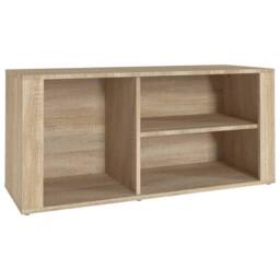 Berkfield Home Shoe Cabinet Sonoma Oak 100x35x45 cm Engineered Wood in Beige - Size: 100 x 35 x 45 cm