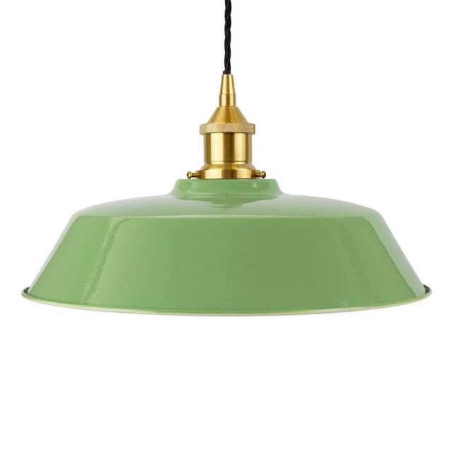 SE Home Mint Green Chancery Pendant Light - Polished Brass - Black Twisted - image 1