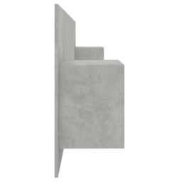 Berkfield Home Bed Headboard with Cabinets Concrete Grey Engineered Wood - thumbnail 5