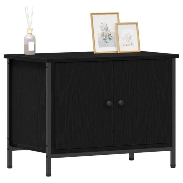 Berkfield Home Modern Black Oak TV Stand Black Oak Engineered wood 60 x 35 x 45 cm - image 1