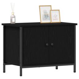 Berkfield Home Modern Black Oak TV Stand Black Oak Engineered wood 60 x 35 x 45 cm
