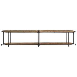 Berkfield Home TV Cabinet 200x42x40 cm Solid Wood Reclaimed in Brown - Size: 200 x 42 x 40 cm - thumbnail 4