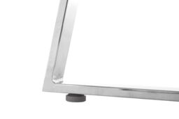 Orsina Modern Square Gold Finish Dining Table, Sturdy Table For Entertaining Guests, Minimalist Open Base Table in Silver - thumbnail 5