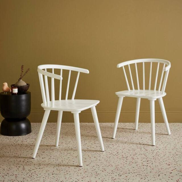 sweeek Pair Of Chairs In Walnut Wood & Plywood in White - image 1