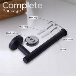 SPETLEK Steel Toilet Paper Holder Matte Black Toilet - thumbnail 2