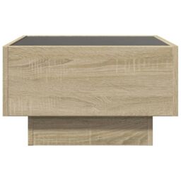 Berkfield Home Coffee Table with LED Sonoma Oak 50x50x30 cm Engineered Wood in Brown - Size: 50 x 50 x 30 cm - thumbnail 6