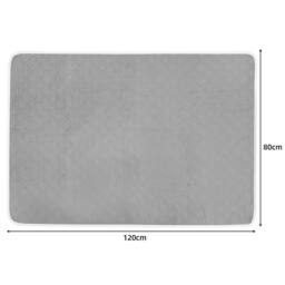 NESTLUNE Incontinence Bed Pads Leak-proof Mattress Protector in Grey - Size: Cot - thumbnail 2