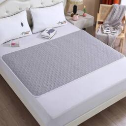 NESTLUNE Incontinence Bed Pads Leak-proof Mattress Protector in Grey - Size: Cot - thumbnail 4