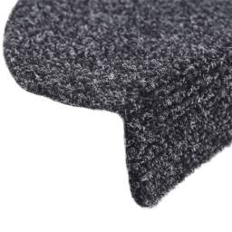 Berkfield Home 15pcs Self-adhesive Stair Mats Needle Punch 56x17x3cm Dark Grey - Size: Medium - thumbnail 6