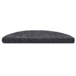 Berkfield Home 15pcs Self-adhesive Stair Mats Needle Punch 56x17x3cm Dark Grey - Size: Medium - thumbnail 4
