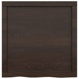 Berkfield Home Wall Shelf Dark Grey 60x60x(2-6) cm Treated Solid Wood Oak in Brown - thumbnail 5