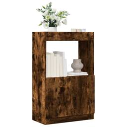 Berkfield Home Highboard Smoked Oak 63x33x100 cm Engineered Wood in Brown - Size: 63 x 33 x 100 cm - thumbnail 2