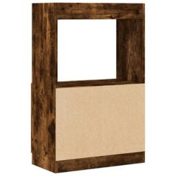 Berkfield Home Highboard Smoked Oak 63x33x100 cm Engineered Wood in Brown - Size: 63 x 33 x 100 cm - thumbnail 7