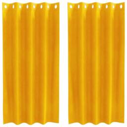 Berkfield Home Blackout Curtains with Eyelets 2 pcs Mustard Yellow Velvet