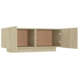 Berkfield Home Bedside Cabinet Sonoma Oak 100x35x40 cm Engineered Wood in Brown - Size: 100 x 35 x 40 cm - thumbnail 6