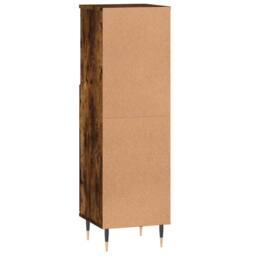 Berkfield Home Bathroom Cabinet Smoked Oak 30x30x100 cm Engineered Wood in Brown - Size: 30 x 30 x 100 cm - thumbnail 8