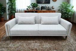 DS Living Como 2 Seater Sofa Bed in Silver - thumbnail 1