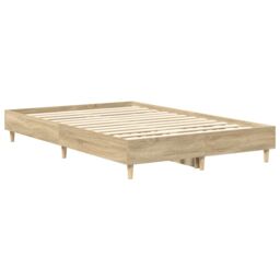 Berkfield Home Bed Frame No Mattress Sonoma Oak 120x200 cm Engineered Wood in Brown - Size: Small Double - thumbnail 7