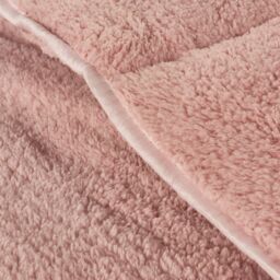 OHS Teddy Fleece 10.5 TOG Coverless Duvet with Pillowcase Bedding Set in Light Pink - Size: King - thumbnail 5