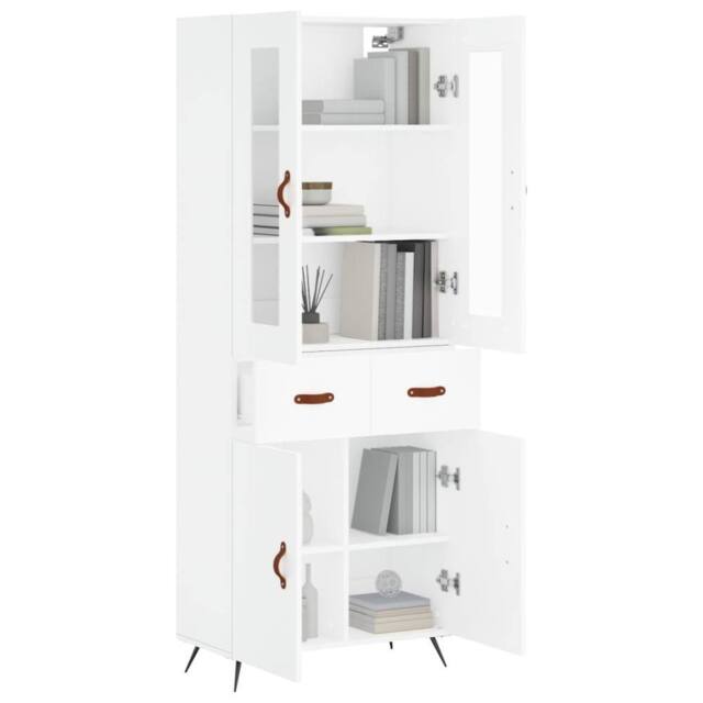 Berkfield Home Highboard White 69.5x34x180 cm Engineered Wood - image 1