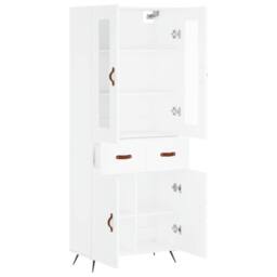 Berkfield Home Highboard White 69.5x34x180 cm Engineered Wood - thumbnail 4