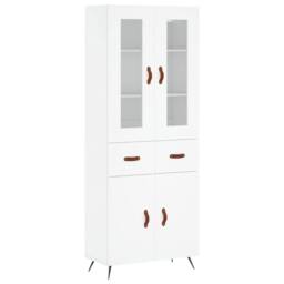 Berkfield Home Highboard White 69.5x34x180 cm Engineered Wood - thumbnail 3