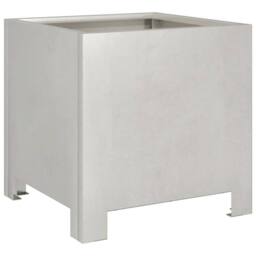 Berkfield Home Garden Planters 2 pcs 30x30x30 cm Stainless Steel in Silver - Size: 30 x 30 x 30 cm - thumbnail 8