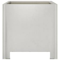 Berkfield Home Garden Planters 2 pcs 30x30x30 cm Stainless Steel in Silver - Size: 30 x 30 x 30 cm - thumbnail 7