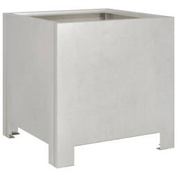 Berkfield Home Garden Planters 2 pcs 30x30x30 cm Stainless Steel in Silver - Size: 30 x 30 x 30 cm - thumbnail 5